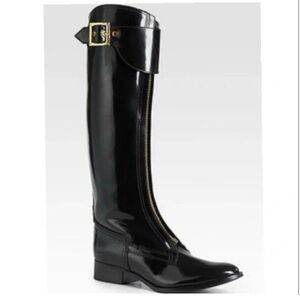 Tory Burch Marco Brush Off Leather Riding Boots NIB